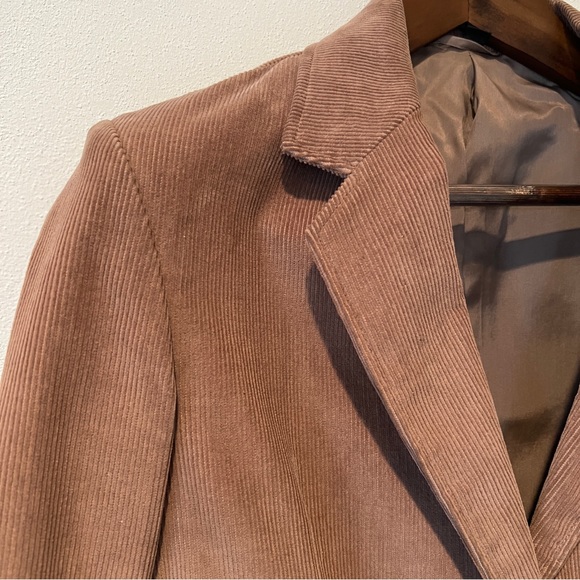 Vintage 80s Silver Unicorn Corduroy Lined Blazer - Picture 2 of 10